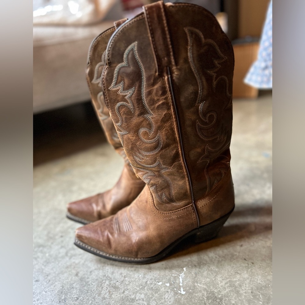 Laredo Leopard Print Cowboy Boots